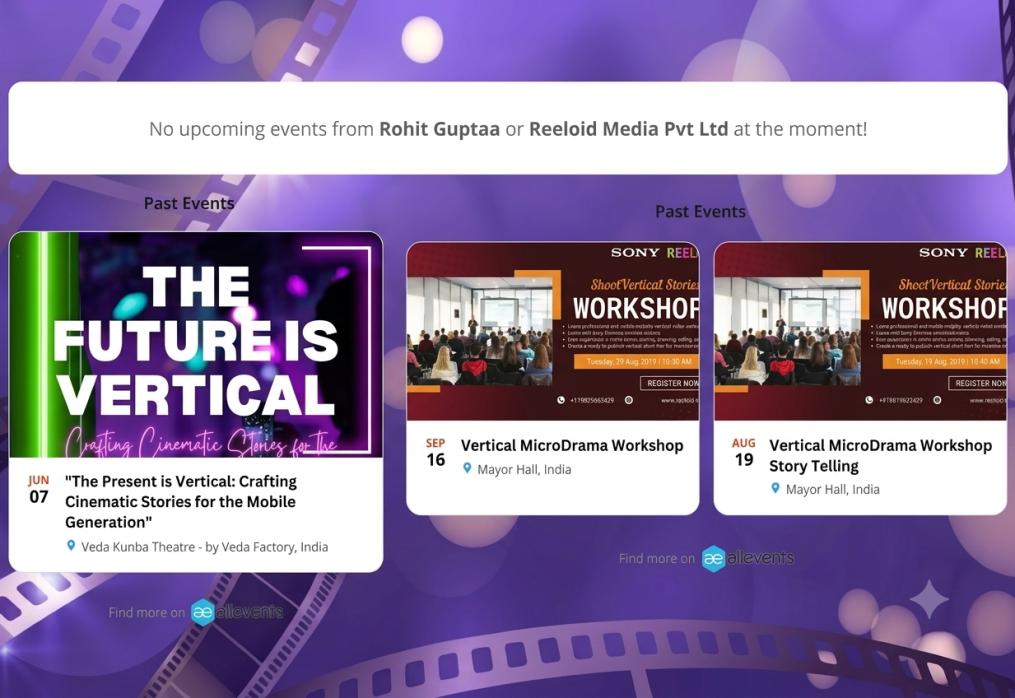 Reeloid Events & Workshops